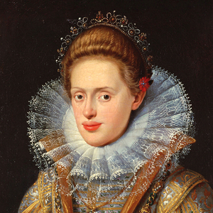 Portrait von Kaiserin Anna von Tirol, gemalt von Frans Pourbus dem Jüngeren