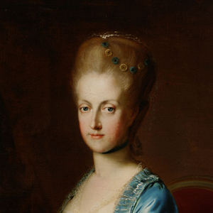 Maria Karoline / Kunsthistorisches Museum Wien, Austria Ausschnitt des Gemäldes von Maria Karoline (1752-1814) von Johann Georg Weikert. Um 1768.