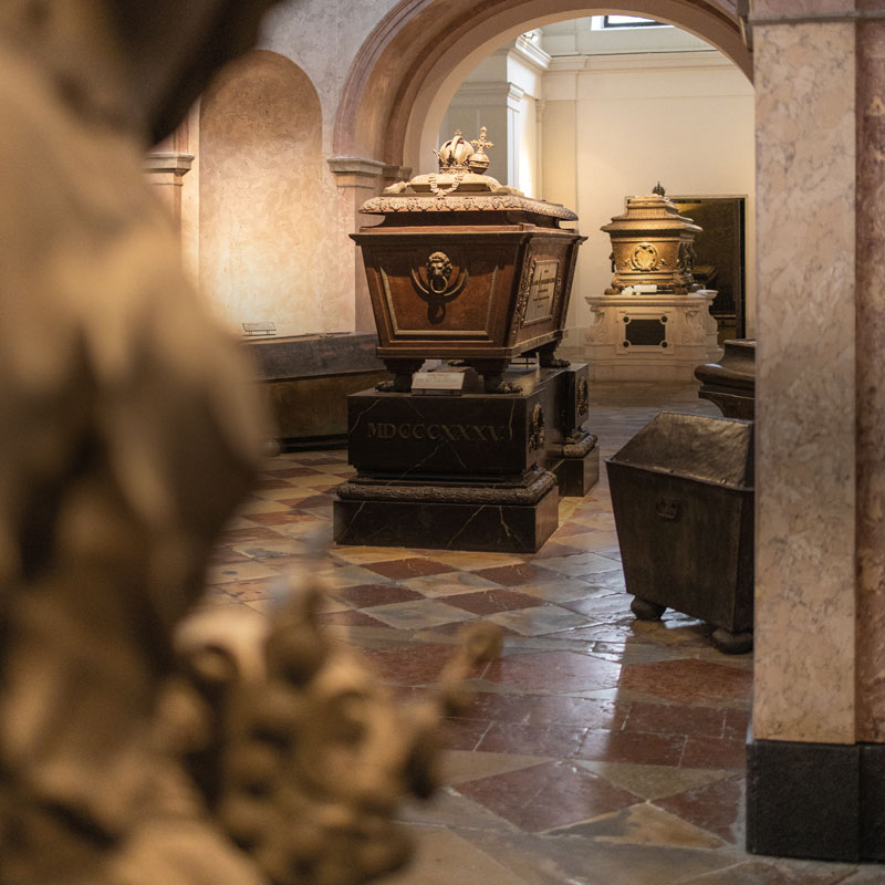 Zwischen Barock und Gründerzeit / Kapuzinergruft Wien Blick in die Franzensgruft.